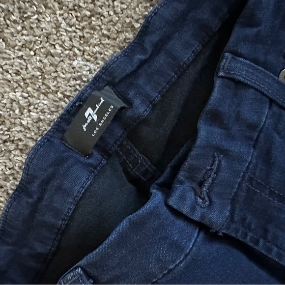 7 for all mankind the ankle skinny denim jeans B(AIR) size 31 high stretch - Picture 5 of 16
